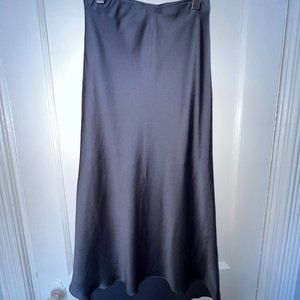 Abercrombie & Fitch, Satin Slip Skirt, Navy Blue, Small